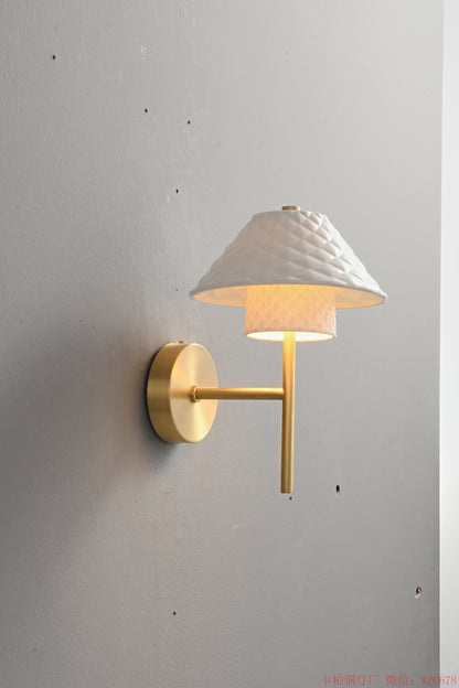 Brasss small dome single light wall sconce