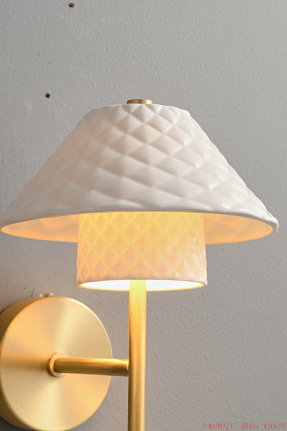 Brasss small dome single light wall sconce