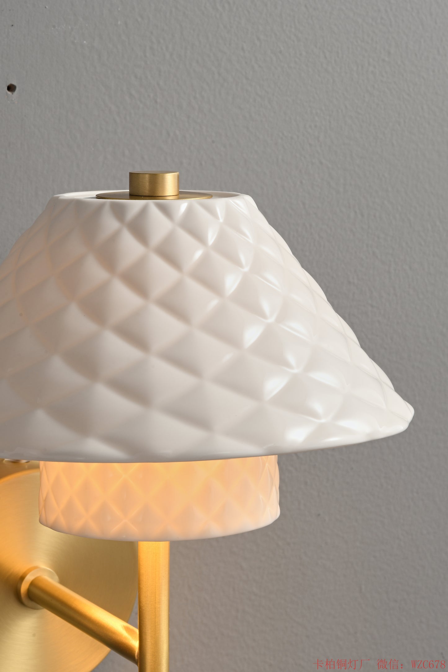 Brasss small dome single light wall sconce