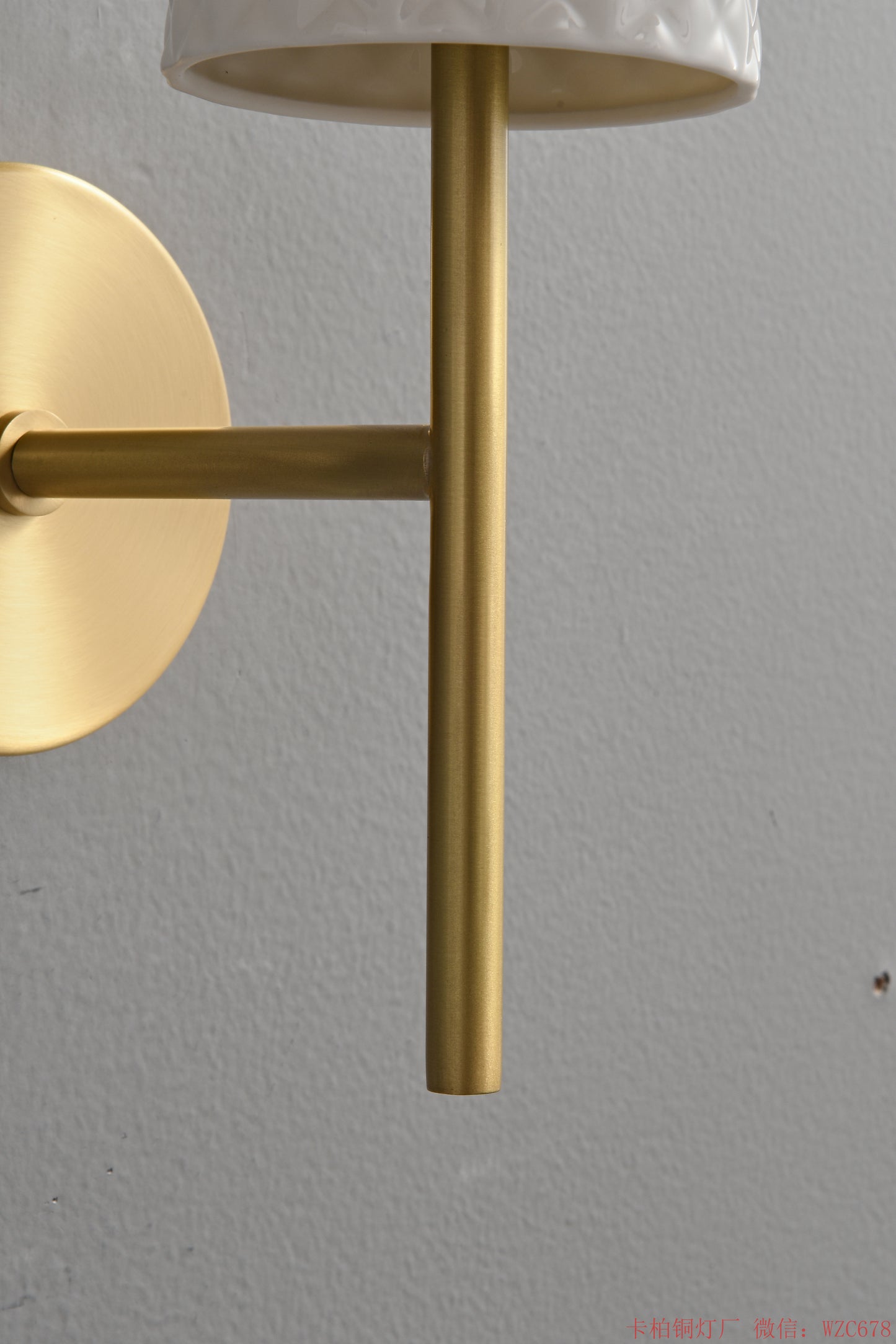 Brasss small dome single light wall sconce