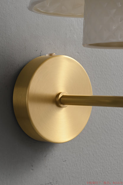 Brasss small dome single light wall sconce