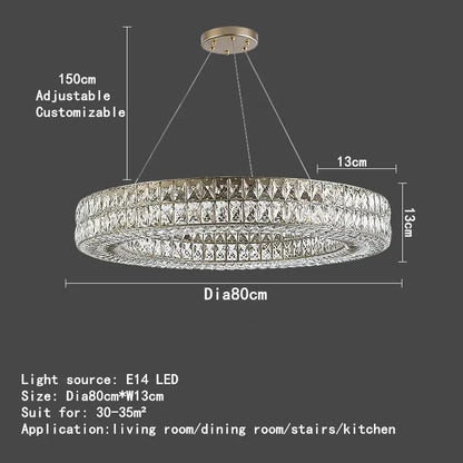 Bacci Crystal Modern Chandelier
