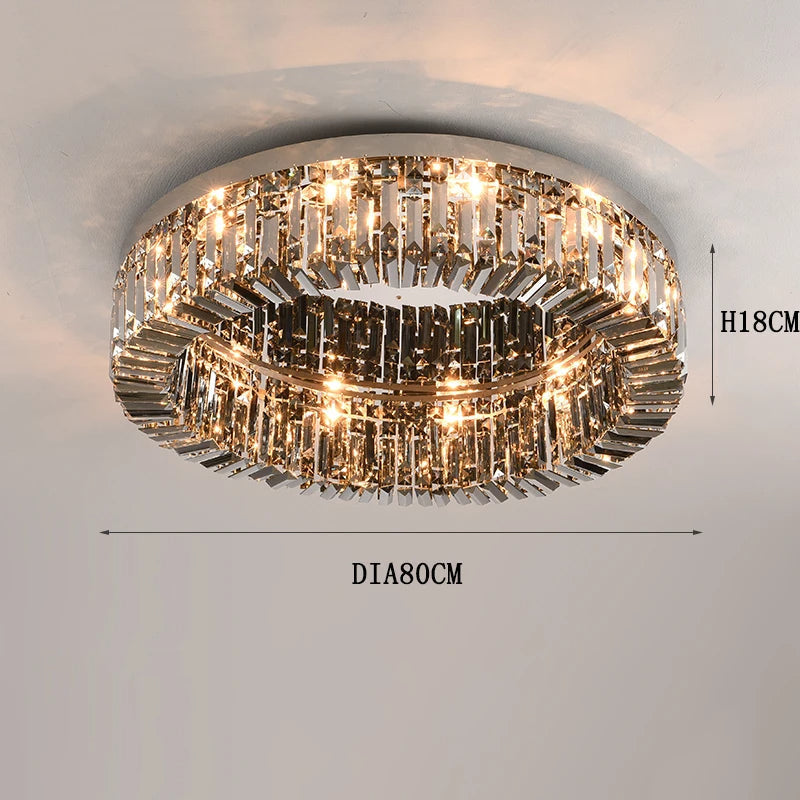 Specchio Crystal Flush Mount Ceiling Light
