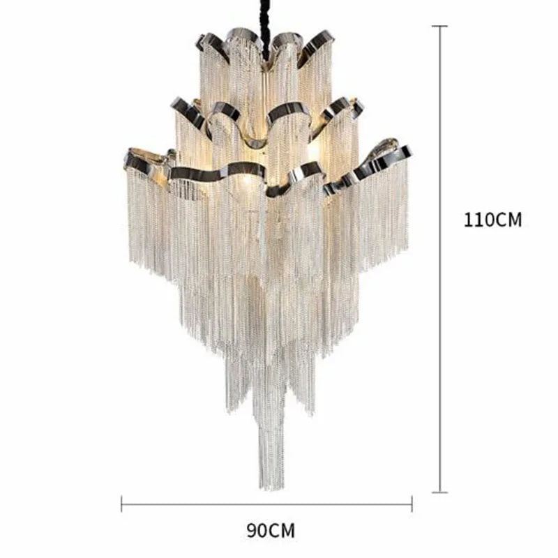 Cadena Metal Tassel Chandelier
