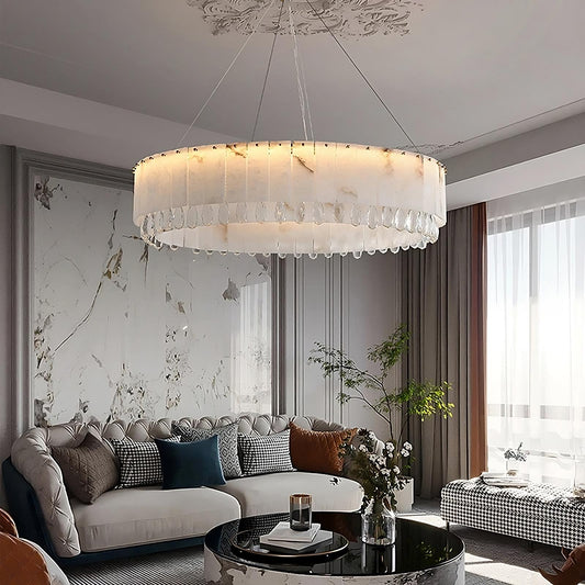 Marble & Crystal Modern Chandelier